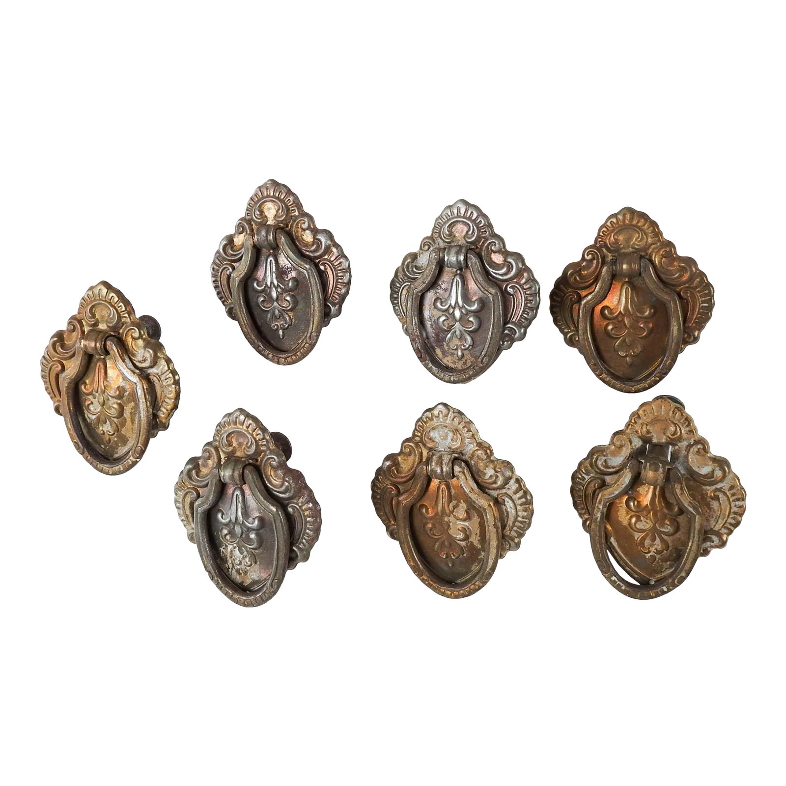 Vintage Drop Ring Drawer Pulls Set of 7 Chairish