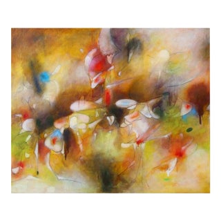 Daniel Ketelhut, Abstract Oil Painting on Canvas "The Red Queen's Coinsil" For Sale