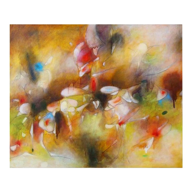 Daniel Ketelhut, Abstract Oil Painting on Canvas "The Red Queen's Coinsil" For Sale