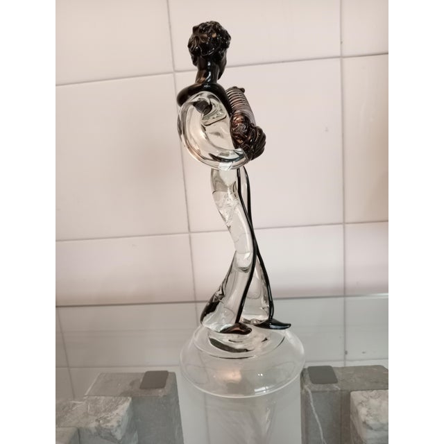 Anzolo Fuga, Murano Glass Sculpture Accordion Player, 1950s, Glass For Sale - Image 4 of 7