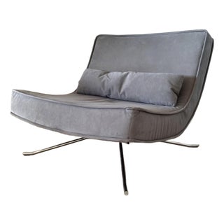 Ligne Roset Sculptured Swivel Slipper Lounge Chair For Sale