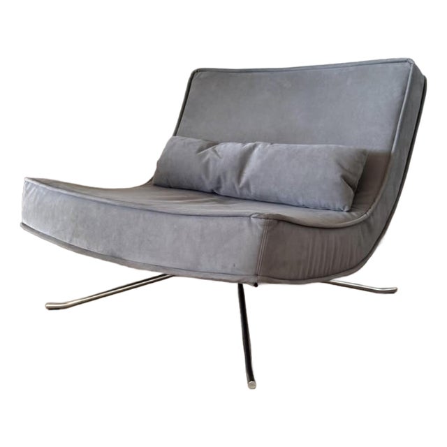 Ligne Roset Sculptured Swivel Slipper Lounge Chair For Sale