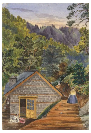 After Henry Brabazon Urmston, Our Lodge at Dalhousie, 1861, Watercolour