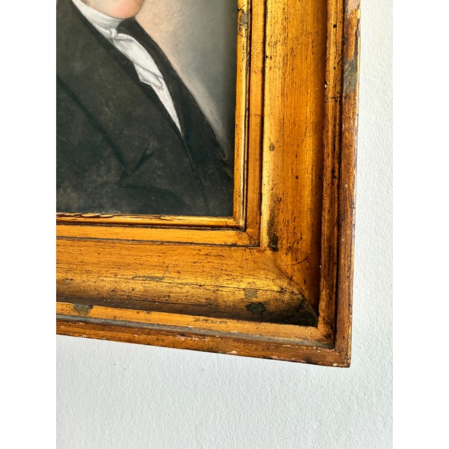 Drawing/Sketching Materials Antique Portrait Pastel Painting of a Gentleman, C. 1830 For Sale - Image 7 of 10