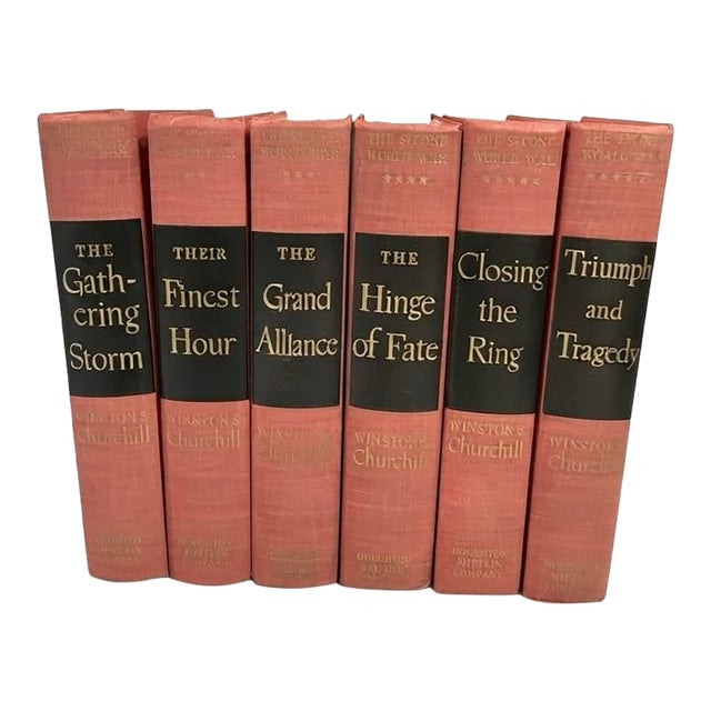 Winston Churchill the Second World War – Complete 6‑Volume Set, Houghton Mifflin, Mid‑Century - A Must Have for World War II Buffs & Collectors! For Sale