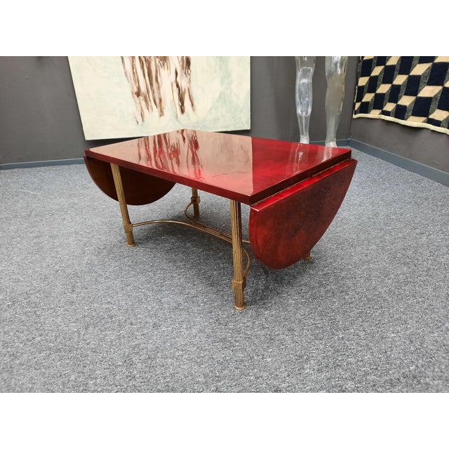 Regency Goatskin Coffee Table by Aldo Tura, 1960s For Sale - Image 13 of 13