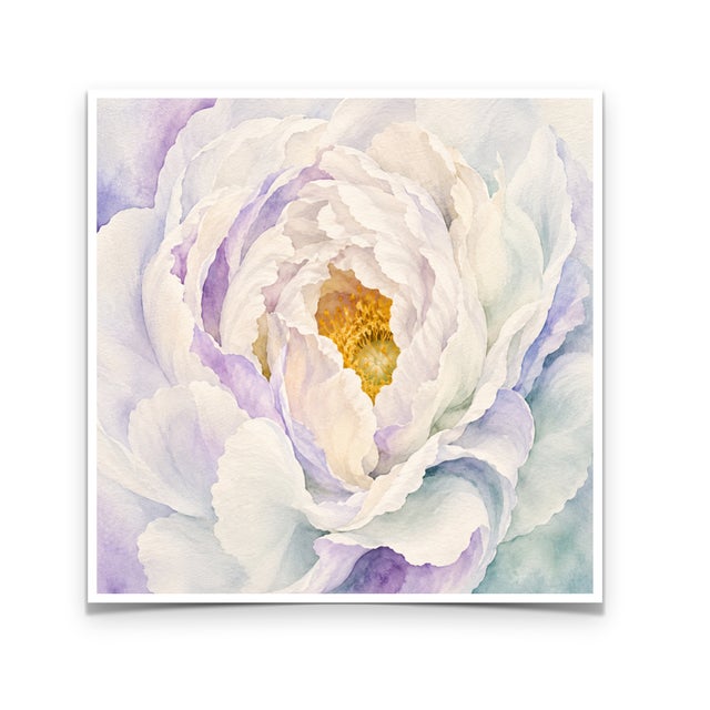 Atelier Aria Lumae Peony Symphony Aquarelle Fine Art Cotton Rag Panels Set of 3 For Sale - Image 4 of 18