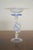 Italian Vintage Venetian Murano-Style Dolphin Stem Glass Compote With Cobalt Rim For Sale - Image 3 of 11