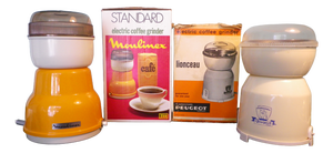 Electric Coffee Grinders from Peugeot and Moulinex, 1970s, Set of 2