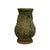 An antique Chinese archaic style bronze vase with a verdigris patina. The vase is decorated in relief and has a pleasing...