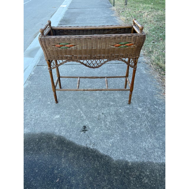 1940s 1940s Wicker Planter For Sale - Image 5 of 6