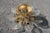 Golden Metal and Crystal Round Chandelier from Stilkronen, 1970s For Sale - Image 4 of 10