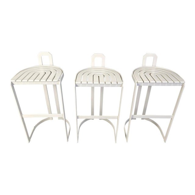 Vintage Bar Stools from Allmilmö, 1980s, Set of 3 For Sale - Image 14 of 14