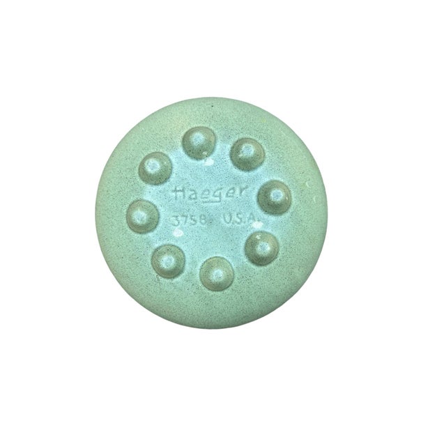 The Haeger Potteries Vintage Green Haeger Round Ceramic Planter For Sale - Image 4 of 9