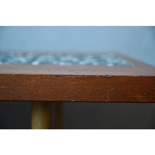 Coffee Table with Teak Spindle Base and Ceramic Mosaic, 1970s For Sale - Image 15 of 18