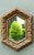 Vintage Italian Hexagonal Carved Wood Mirror For Sale - Image 9 of 12
