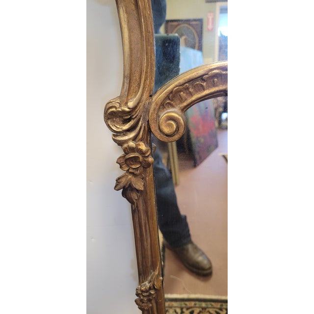 Beautiful Antique French Rococo Trumeau Mirror For Sale - Image 10 of 16