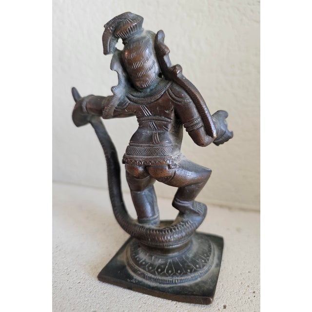 Late 18th Century South Indian Nayaka Bronze Sculpture of Krishna Kaliya Damana, Circa 18th Century For Sale - Image 5 of 12