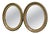 Victorian Wood Finish Oval Mirrors, 1920, Set of 2 For Sale