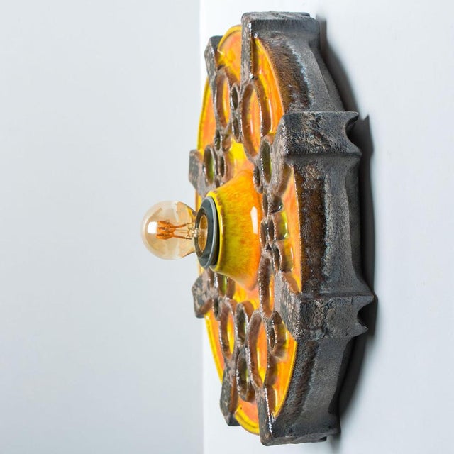 Danish Ceramic Wall Light, 1970 For Sale - Image 3 of 18