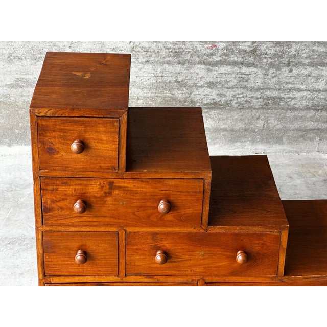 Japanese Wooden Kaidan Tansu, 1950s For Sale - Image 9 of 16