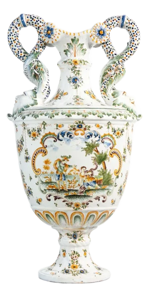 Ceramic Amphora Vase from Moustiers, France