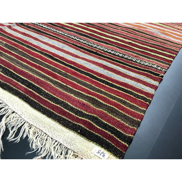 Turkish 1960s Vintage Handwoven Turkish Kilim Rug - 5′3″ × 10′11″ For Sale - Image 3 of 11