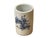 Blue Chinese Distressed White Porcelain Blue Blossom Flower Graphic Holder Vase For Sale - Image 8 of 10