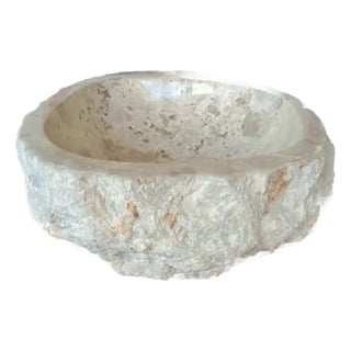 Marble Vessel Sink – Natural Stone Bathroom Basin Cream For Sale