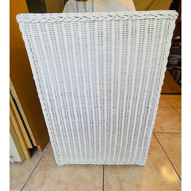 White Wicker Desk & Chair, Vintage For Sale - Image 8 of 18