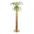 Vintage Italian Glass and Brass Palm Tree Floor Lamp For Sale