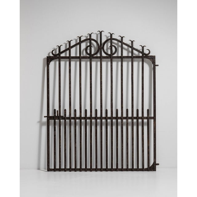 19th Century France Charcoal Wrought Iron Gate For Sale - Image 12 of 15