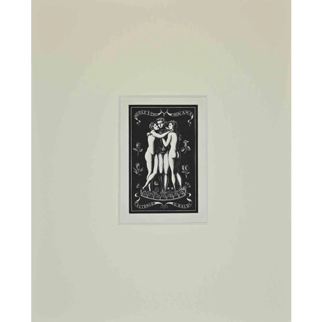 Modern Ex Libris Giorgio Balbi, Etching, Mid-20th Century For Sale - Image 3 of 3