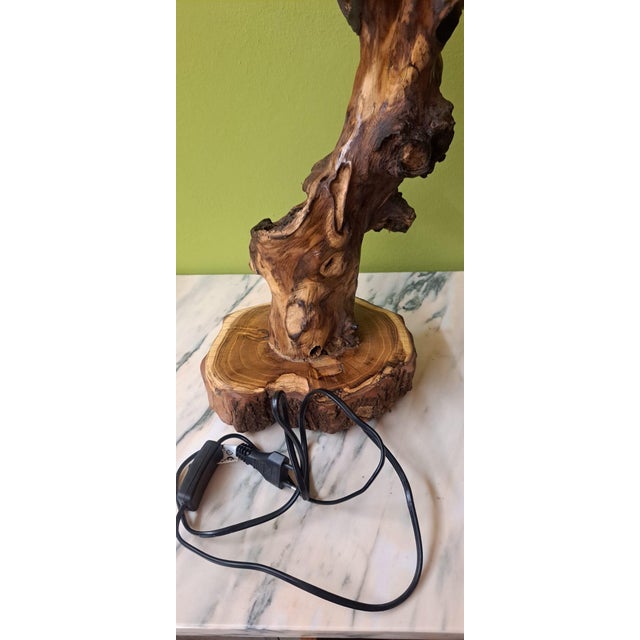 Brown Vintage Vineyard Table Lamp, 1980 For Sale - Image 8 of 13