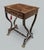 A Stylish English well figured Rosewood and Gilt Metal Mounted Center, Side or Worktable of compact proportions, early...