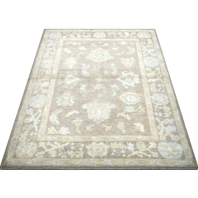 1990s 1990s Turkish Oushak Rug For Sale - Image 5 of 7