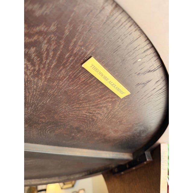 Theodore Alexander Oak End Table For Sale In West Palm - Image 6 of 6