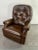 Brown EEnglish Chesterfield Style Brown Leather Tufted Reclining & Rocking Club Chair For Sale - Image 8 of 12
