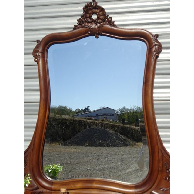 Brown Louis XV Style Walnut Dressing Table, 1890s For Sale - Image 8 of 18