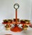 Glass 1960s Mid-Century Modern Space Age Rotating Condiment Server With Fire-King Milk Glass Bowls For Sale - Image 7 of 11