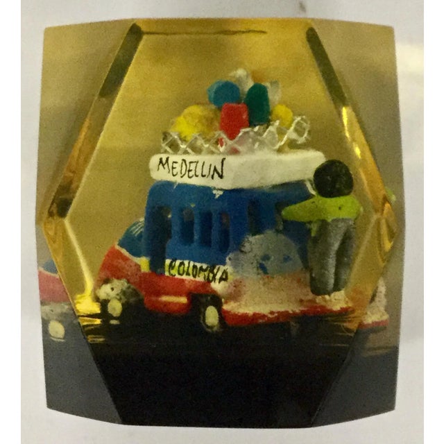 Vintage Lucite Paperweight With Tuk Tuk For Sale In Portland, ME - Image 6 of 11