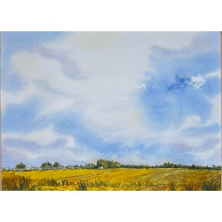 Giclee Print of This Watercolor Painting “Idaho Farm Sky” For Sale