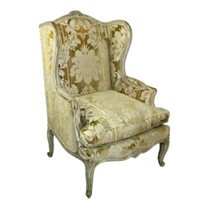 Antique Louis XV Style Wingback Bergere