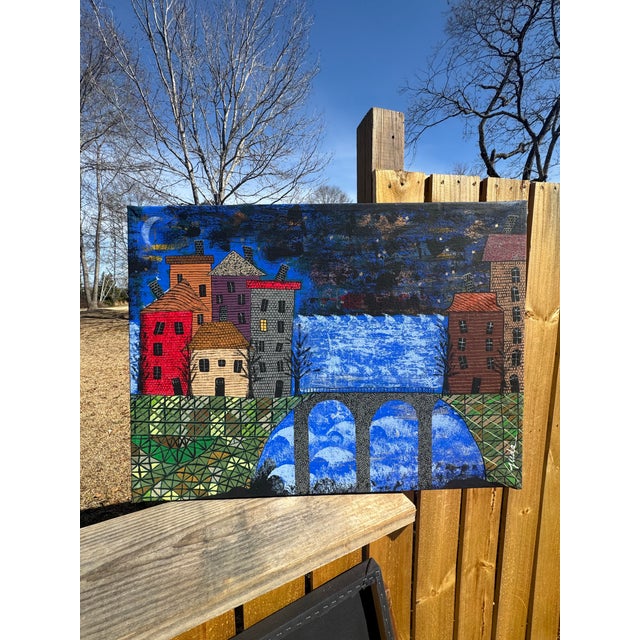 Jude Kirby Original Acrylic/Mixed Media on Canvas For Sale In Greenville, SC - Image 6 of 7