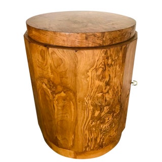 Edward Wormley for Dunbar Burl Wood Bar Cabinet For Sale