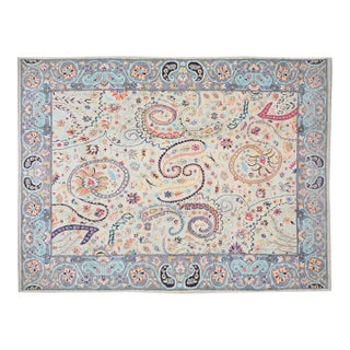 Contemporary Pakistani Oushak Hand Knotted Wool Rug, 9'9X13'1 For Sale