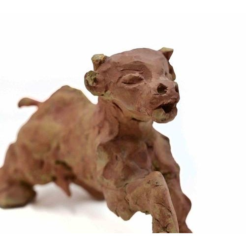 Sirio Pellegrini, Puppy Sculpture, 1960s, Terracotta For Sale - Image 4 of 5
