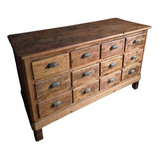 Antique Shop Counter with 12 Drawers, 1890s For Sale