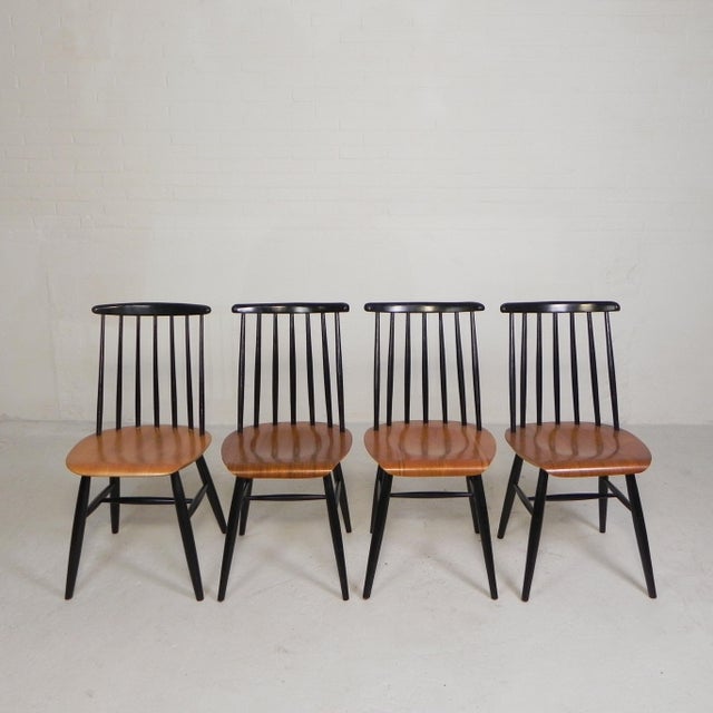 Vintage Model Fanett Spindle Chairs from Tapiavaara, 1960s, Set of 4 For Sale - Image 6 of 18