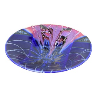 1990s Marc Matsui Handmade Flambé Studio Art Pottery Centerpiece Vessel For Sale